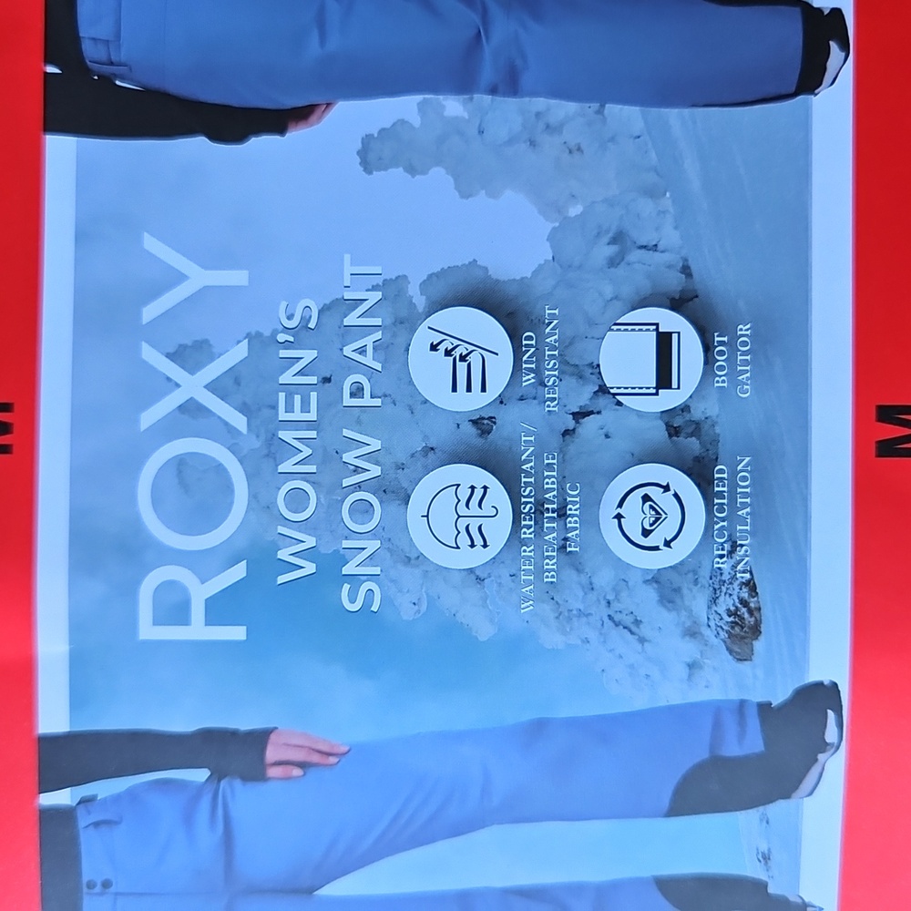 NEW! Roxy Blue Snow Pant Size M - Picture 8 of 12
